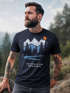 Herren T-Shirt Prinstshirt Berge Wandern Adventure Outdoor Minimalistischer Frontprint Retro Fashion Streetstyle Neverless®preview