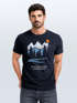 Herren T-Shirt Prinstshirt Berge Wandern Adventure Outdoor Minimalistischer Frontprint Retro Fashion Streetstyle Neverless®preview