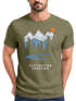Herren T-Shirt Prinstshirt Berge Wandern Adventure Outdoor Minimalistischer Frontprint Retro Fashion Streetstyle Neverless®preview