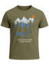 Herren T-Shirt Prinstshirt Berge Wandern Adventure Outdoor Minimalistischer Frontprint Retro Fashion Streetstyle Neverless®preview