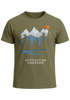 Herren T-Shirt Prinstshirt Berge Wandern Adventure Outdoor Minimalistischer Frontprint Retro Fashion Streetstyle Neverless®preview