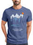 Herren T-Shirt Prinstshirt Berge Wandern Adventure Outdoor Minimalistischer Frontprint Retro Fashion Streetstyle Neverless®preview
