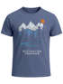 Herren T-Shirt Prinstshirt Berge Wandern Adventure Outdoor Minimalistischer Frontprint Retro Fashion Streetstyle Neverless®preview