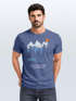 Herren T-Shirt Prinstshirt Berge Wandern Adventure Outdoor Minimalistischer Frontprint Retro Fashion Streetstyle Neverless®preview