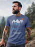 Herren T-Shirt Prinstshirt Berge Wandern Adventure Outdoor Minimalistischer Frontprint Retro Fashion Streetstyle Neverless®preview