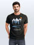 Herren T-Shirt Prinstshirt Berge Wandern Adventure Outdoor Minimalistischer Frontprint Retro Fashion Streetstyle Neverless®preview
