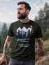 Herren T-Shirt Prinstshirt Berge Wandern Adventure Outdoor Minimalistischer Frontprint Retro Fashion Streetstyle Neverless®preview