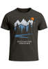 Herren T-Shirt Prinstshirt Berge Wandern Adventure Outdoor Minimalistischer Frontprint Retro Fashion Streetstyle Neverless®preview