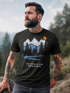 Herren T-Shirt Prinstshirt Berge Wandern Adventure Outdoor Minimalistischer Frontprint Retro Fashion Streetstyle Neverless®preview