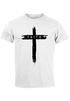 Herren T-Shirt Printshirt Aufdruck Kreuz Cross Faith Glaube Trend-Motiv Techwear Fashion Streetstyle Neverless®preview