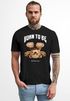 Herren T-Shirt Printshirt Born to be different Schriftzug Bear Bär Teddy Fashion Streetstyle Neverless®preview