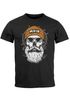 Herren T-Shirt Printshirt Moin Skull Windrose Kompass Totenkopf Frontprint Fashion Streetstyle Neverless®preview