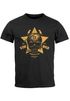 Herren T-Shirt Printshirt Skull Totenkopf Motiv Stay Wild Slim Fit Neverless®preview