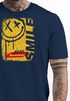 Herren T-Shirt Printshirt Smile Graffiti Design Drippy Face Männer Fashion Streetstyle Neverless®preview