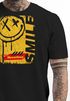 Herren T-Shirt Printshirt Smile Graffiti Design Drippy Face Männer Fashion Streetstyle Neverless®preview
