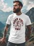 Herren T-Shirt Printshirt Spruch Good Vibes Only Skelett-Motiv Sommer Frontprint Fashion Streetstyle Neverless®preview