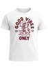 Herren T-Shirt Printshirt Spruch Good Vibes Only Skelett-Motiv Sommer Frontprint Fashion Streetstyle Neverless®preview