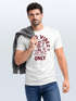 Herren T-Shirt Printshirt Spruch Good Vibes Only Skelett-Motiv Sommer Frontprint Fashion Streetstyle Neverless®preview