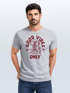 Herren T-Shirt Printshirt Spruch Good Vibes Only Skelett-Motiv Sommer Frontprint Fashion Streetstyle Neverless®preview
