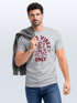 Herren T-Shirt Printshirt Spruch Good Vibes Only Skelett-Motiv Sommer Frontprint Fashion Streetstyle Neverless®preview