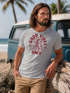 Herren T-Shirt Printshirt Spruch Good Vibes Only Skelett-Motiv Sommer Frontprint Fashion Streetstyle Neverless®preview