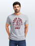 Herren T-Shirt Printshirt Spruch Good Vibes Only Skelett-Motiv Sommer Frontprint Fashion Streetstyle Neverless®preview
