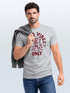 Herren T-Shirt Printshirt Spruch Good Vibes Only Skelett-Motiv Sommer Frontprint Fashion Streetstyle Neverless®preview