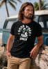 Herren T-Shirt Printshirt Spruch Good Vibes Only Skelett-Motiv Sommer Frontprint Fashion Streetstyle Neverless®preview