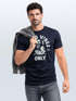 Herren T-Shirt Printshirt Spruch Good Vibes Only Skelett-Motiv Sommer Frontprint Fashion Streetstyle Neverless®preview