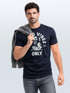 Herren T-Shirt Printshirt Spruch Good Vibes Only Skelett-Motiv Sommer Frontprint Fashion Streetstyle Neverless®preview