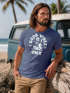 Herren T-Shirt Printshirt Spruch Good Vibes Only Skelett-Motiv Sommer Frontprint Fashion Streetstyle Neverless®preview
