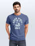 Herren T-Shirt Printshirt Spruch Good Vibes Only Skelett-Motiv Sommer Frontprint Fashion Streetstyle Neverless®preview