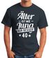 Herren T-Shirt runder Geburtstag Alter Älter ist wie Jung nur besser 30, 40, 50, 60, 65, 70, 75 oder 80 Jährigen Moonworks®preview