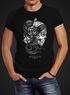 Herren T-Shirt Santa Muerte La catrina Mexican Skull Dia de los Muertos Tattoo Design Slim Fit Neverless®preview