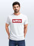 Herren T-Shirt Schriftzug Moin Skull Totenkopf Aufdruck Print Parodie Fashion Streetstyle Neverless®preview