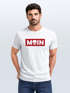 Herren T-Shirt Schriftzug Moin Skull Totenkopf Aufdruck Print Parodie Fashion Streetstyle Neverless®preview