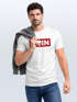 Herren T-Shirt Schriftzug Moin Skull Totenkopf Aufdruck Print Parodie Fashion Streetstyle Neverless®preview
