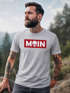 Herren T-Shirt Schriftzug Moin Skull Totenkopf Aufdruck Print Parodie Fashion Streetstyle Neverless®preview