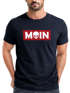 Herren T-Shirt Schriftzug Moin Skull Totenkopf Aufdruck Print Parodie Fashion Streetstyle Neverless®preview
