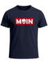 Herren T-Shirt Schriftzug Moin Skull Totenkopf Aufdruck Print Parodie Fashion Streetstyle Neverless®preview