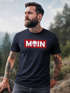 Herren T-Shirt Schriftzug Moin Skull Totenkopf Aufdruck Print Parodie Fashion Streetstyle Neverless®preview
