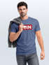 Herren T-Shirt Schriftzug Moin Skull Totenkopf Aufdruck Print Parodie Fashion Streetstyle Neverless®preview