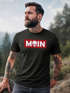 Herren T-Shirt Schriftzug Moin Skull Totenkopf Aufdruck Print Parodie Fashion Streetstyle Neverless®preview
