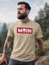 Herren T-Shirt Schriftzug Moin Skull Totenkopf Aufdruck Print Parodie Fashion Streetstyle Neverless®preview