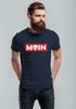 Herren T-Shirt Schriftzug Moin Skull Totenkopf Aufdruck Print Parodie Fashion Streetstyle Neverless®preview