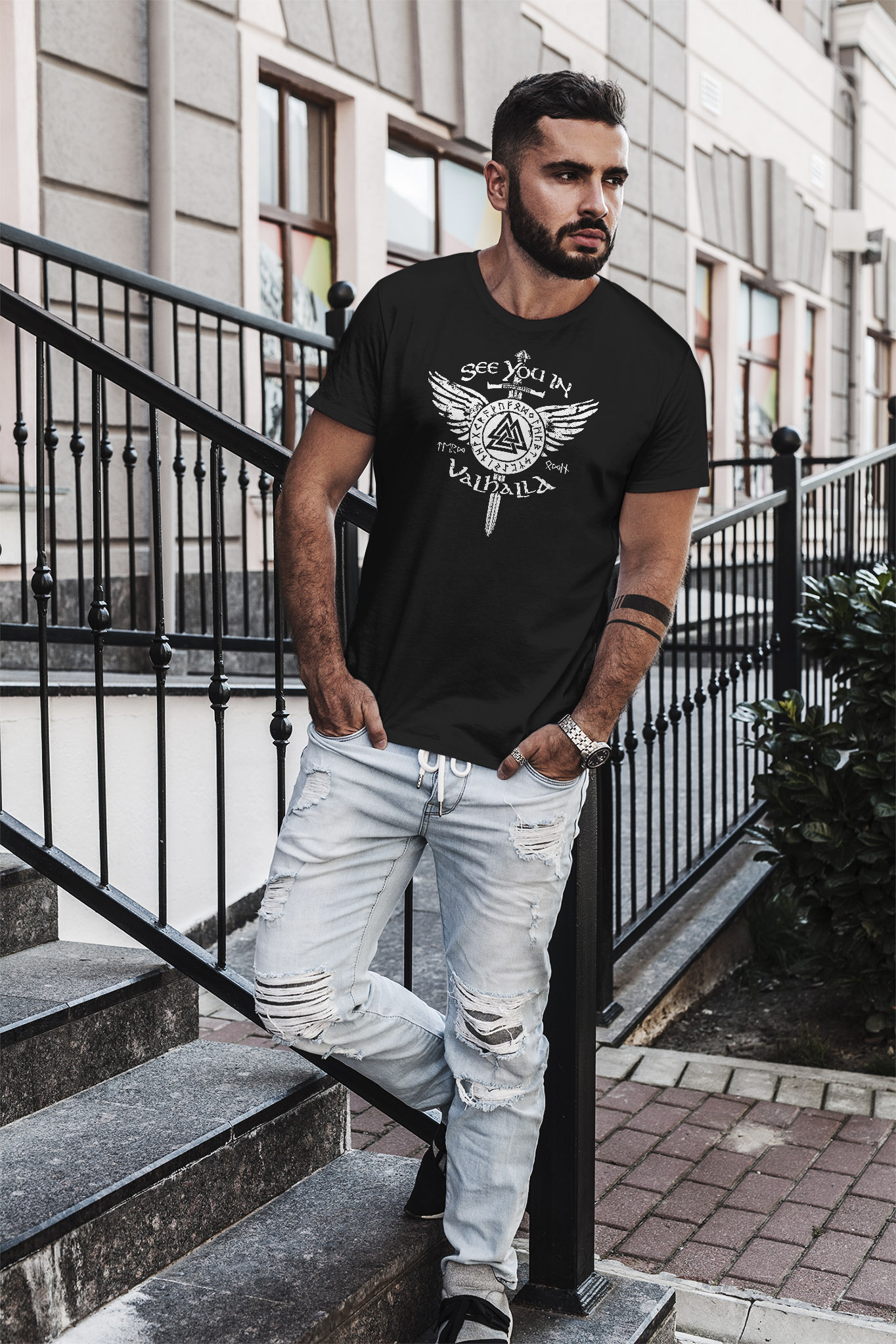 Odin Runen T-Shirt – Thor, Vikings & See You In Valhalla Design Für H - Foto 9