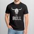 Herren T-Shirt Shirt mit Vintage Stierschädel Frontprint Schriftzug – Kurzarm Baumwollshirt  – Männer Outdoor Fashion Streetwear Neverless®preview