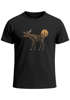 Herren T-Shirt Shirt Printshirt mit Aufdruck Polygon Elch Outdoor Motive Wandern Natur Wald Fashion Streetstyle Neverless®preview