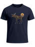 Herren T-Shirt Shirt Printshirt mit Aufdruck Polygon Elch Outdoor Motive Wandern Natur Wald Fashion Streetstyle Neverless®preview