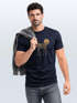 Herren T-Shirt Shirt Printshirt mit Aufdruck Polygon Elch Outdoor Motive Wandern Natur Wald Fashion Streetstyle Neverless®preview